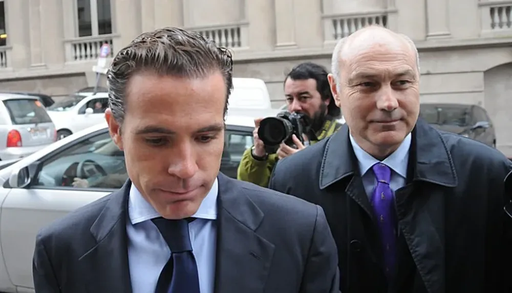 Hernán Antonio Calvo Sánchez llegando a declarar al juzgado de Bartolomé Mitre y Buenos Aires