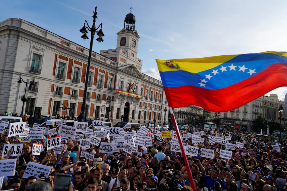 Manifestaciones venezolanos en Madrid.
