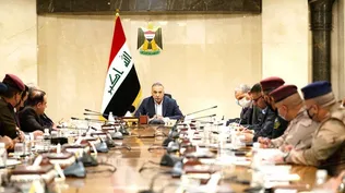 El primer ministro de Irak, Mustafá al Kazimi en una foto divulgada por su oficina de prensa horas después del atentado