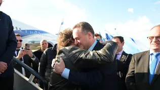 El presidente Javier Milei saluda al canciller Israel Katz