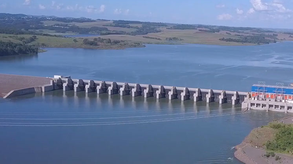 La central hidroeléctrica Baixo Iguaçu, ubicada en el estado de Paraná (Brasil)