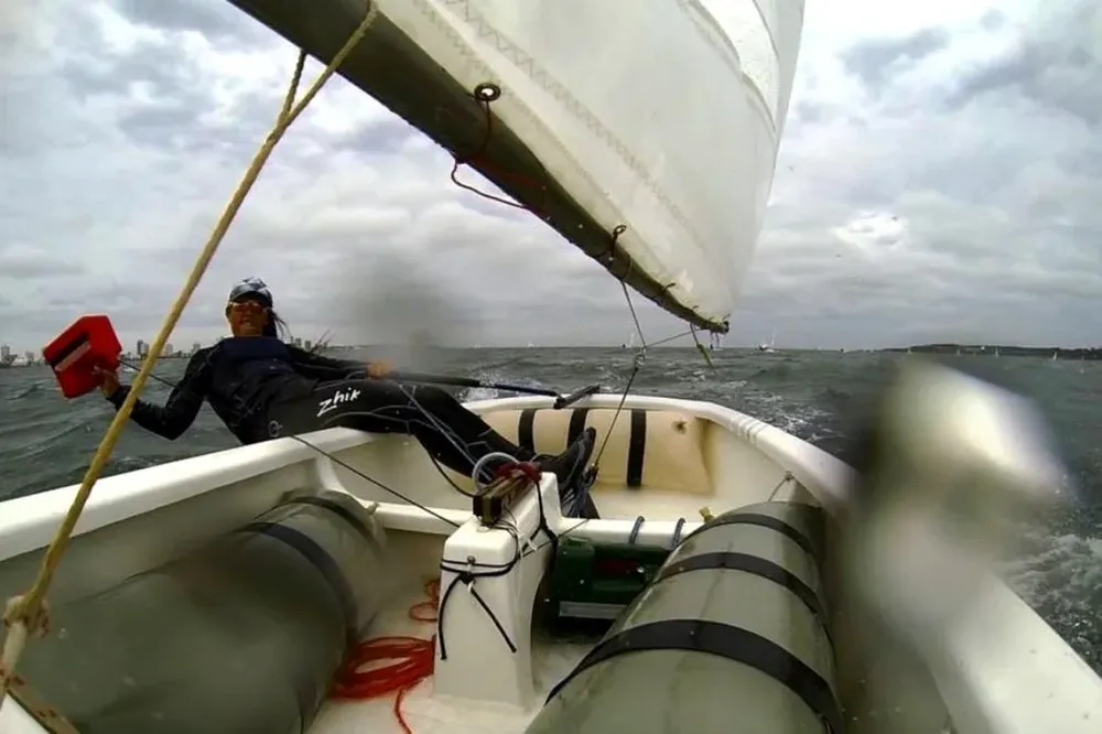 Dolores Lola Moreira en acción en un deporte que demanda mucho esfuerzo físico