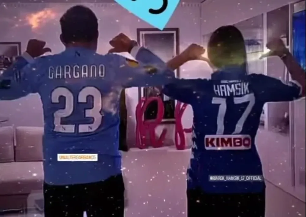 Una foto que le mandó un hincha de Nápoli a Gargano