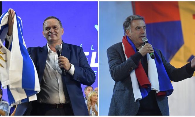 Álvaro Delgado y Yamandú Orsi