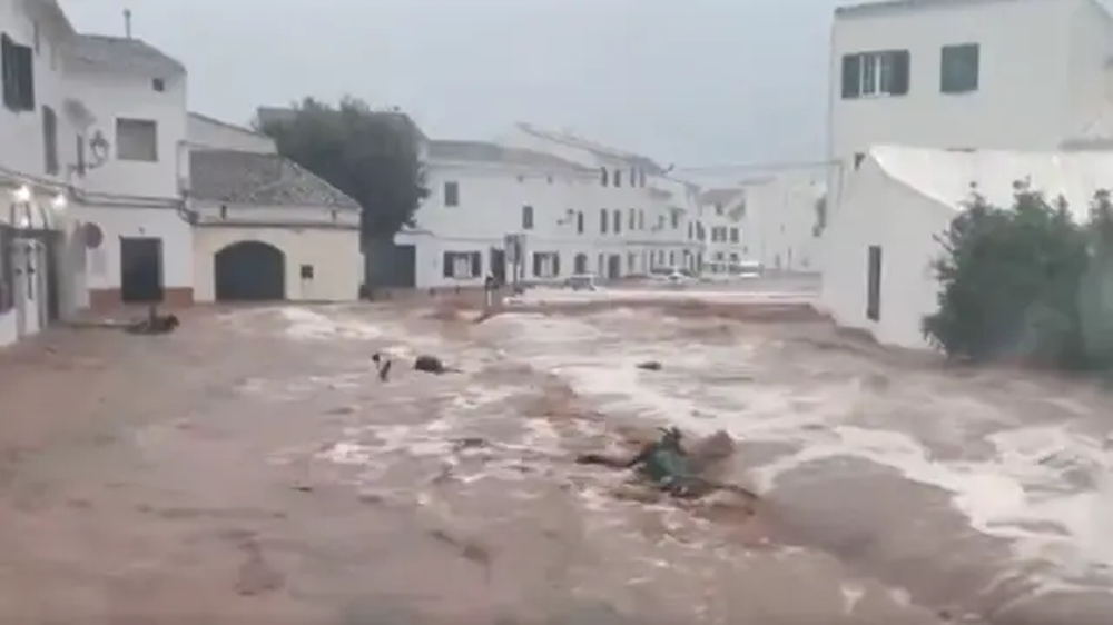 Fuerte temporal en Menorca.