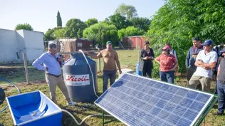 Estreno del pozo comunitario en Tapia.