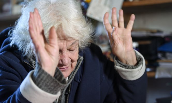 Lucía Topolansky en la entrevista con El Observador en su chacra de Rincón del Cerro