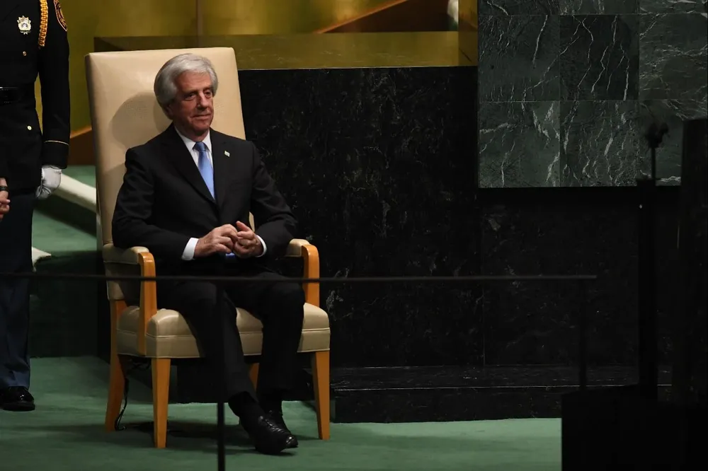 Tabaré Vázquez previo a su reciente exposición en la sede de la ONU