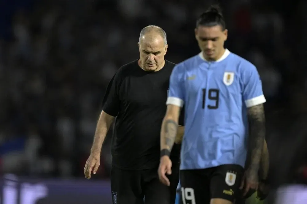 Darwin Núñez y Marcelo Bielsa en la Copa América 2024