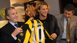 Juan Pedro Damiani, Diego Forlán y Fernando Morena