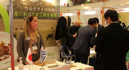 El stand de Uruguay en Foodex 2021.