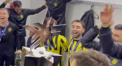 Festejo de Peñarol en el Franzini