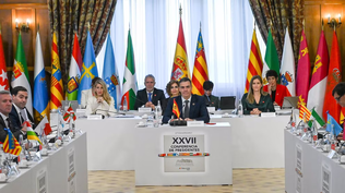 Pedro Sánchez en una Conferencia de Presidentes