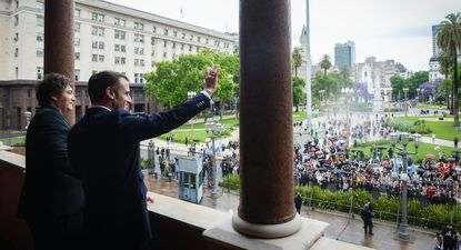 Milei recibió a Macron en Casa Rosada en la previa del G20