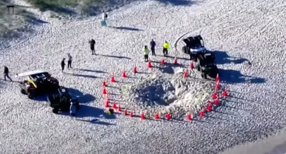 El pozo de arna donde cayó la niña en Fort Lauderdale