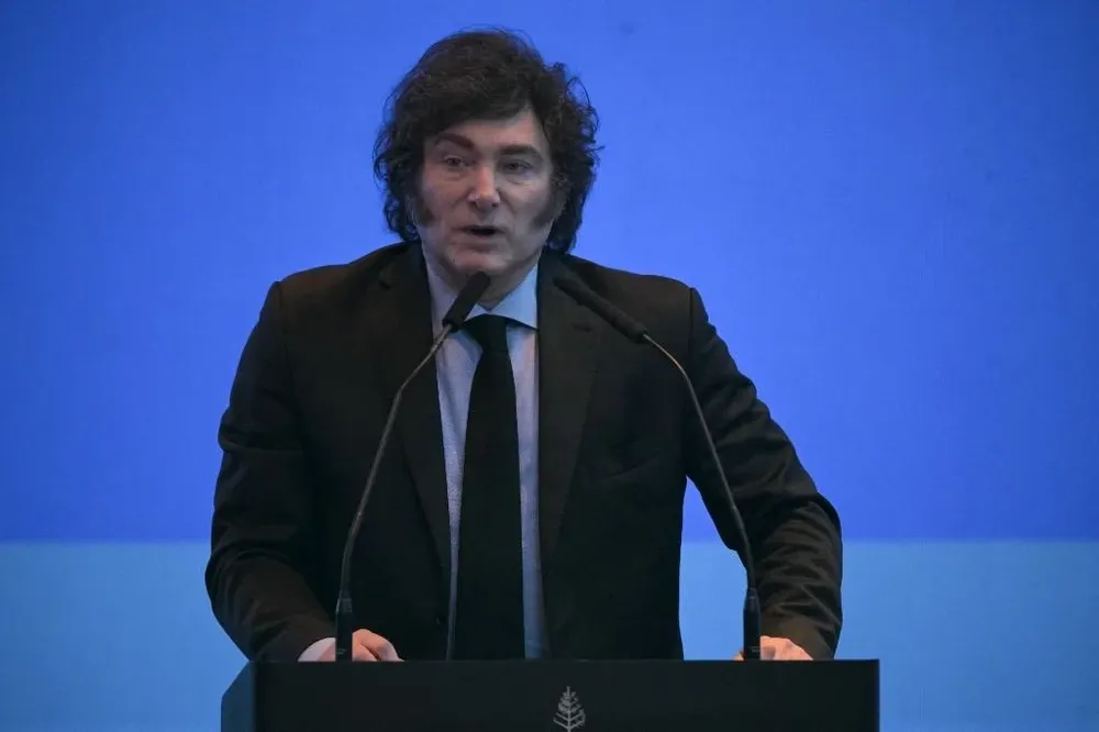 El presidente Javier Milei esta semana ante empresarios