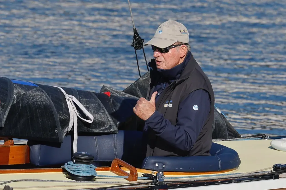 Juan Carlos I, a bordo de El Bribón.