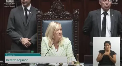 Captura de pantalla de la transmisión del Senado