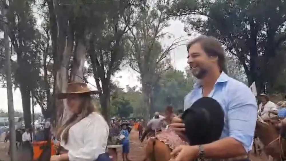 El presidente Luis Lacalle Pou en la Fiesta de la Patria Gaucha