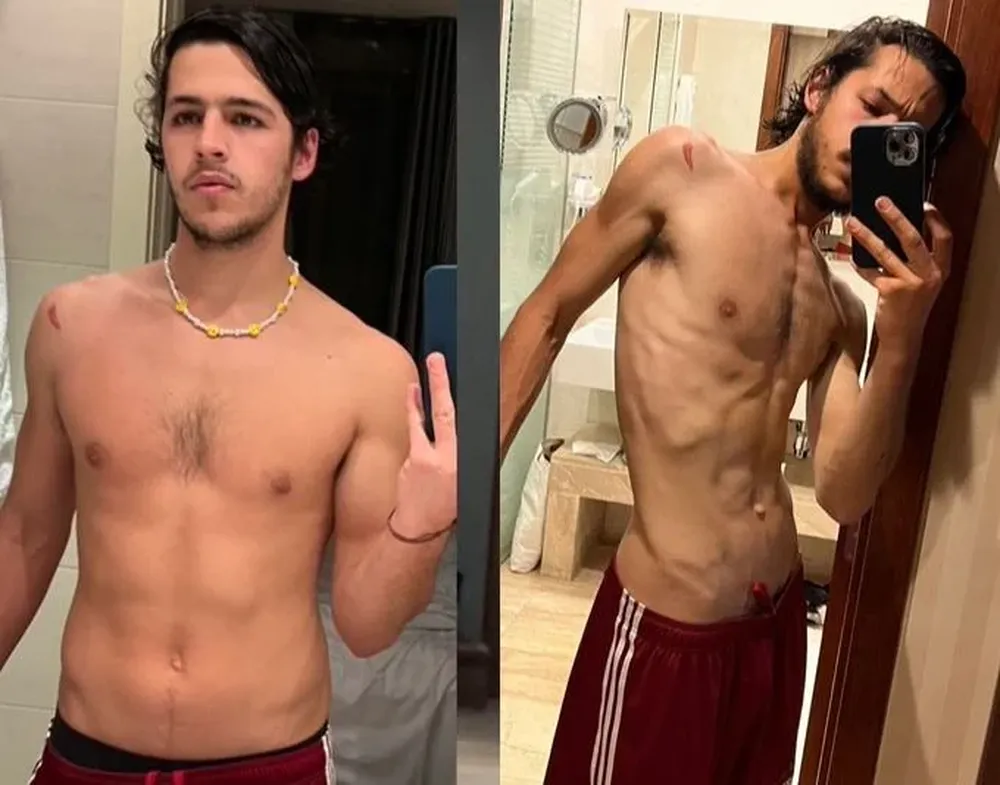 El antes y después de Simón Hempe para La Sociedad de la nieve