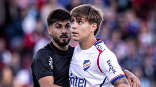 Jeremía Recoba y Rabino en Nacional vs Danubio