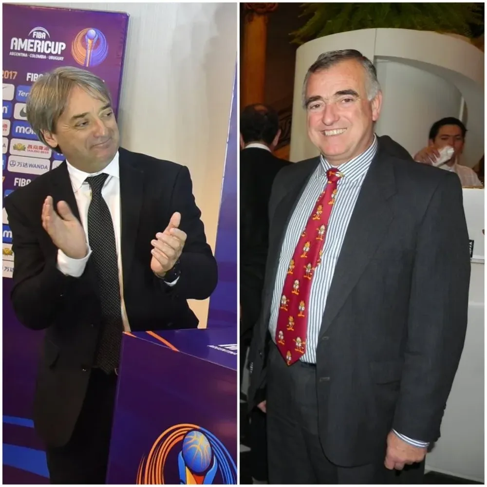 Fernándo Cáceres, director de Deportes (izquierda) y el periodista Atilio Garrido (derecha).