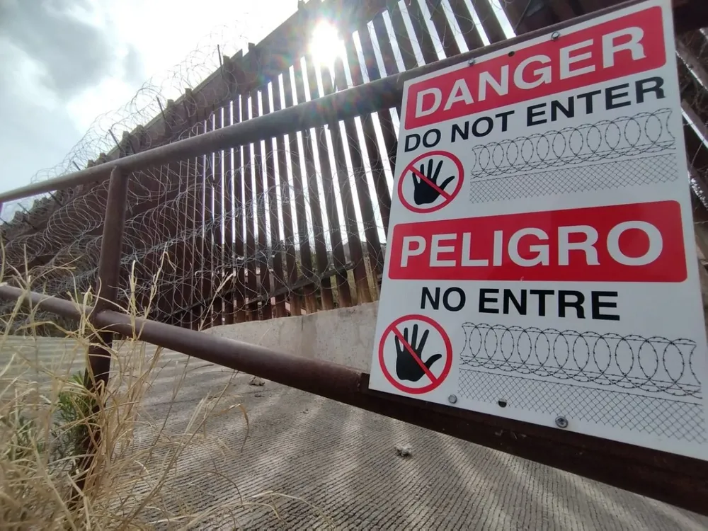 La valla en la frontera de Nogales.