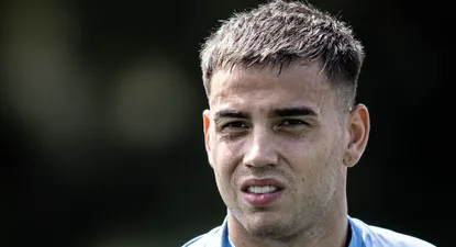 Matías Fonseca en la práctica de la selección uruguaya sub 23