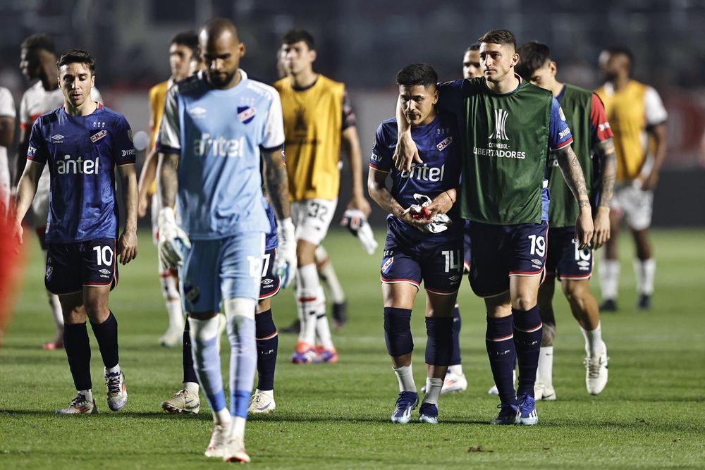 Los jugadores de Nacional tras el partido en San Pablo Los jugadores de Nacional tras el partido en San Pablo