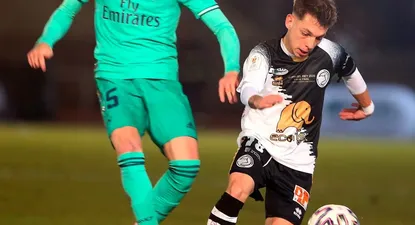 Valverde en el partido disputado en Las Pistas del Helmántico, en Salamanca