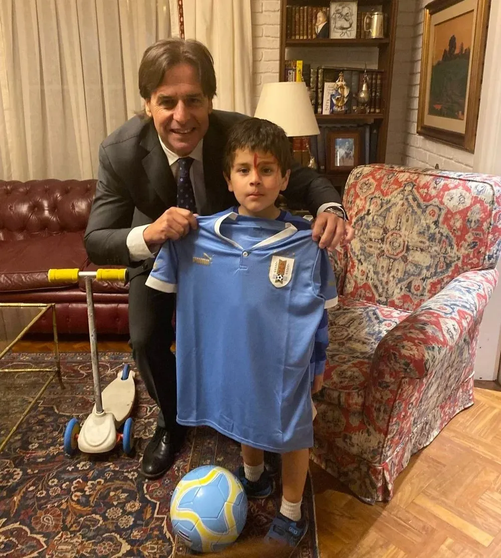 Lacalle Pou con su sobrino