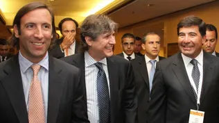Lorenzino, Boudou y Echegaray de la AFIP durante el Foro de OCDE realizado en Buenos Aires