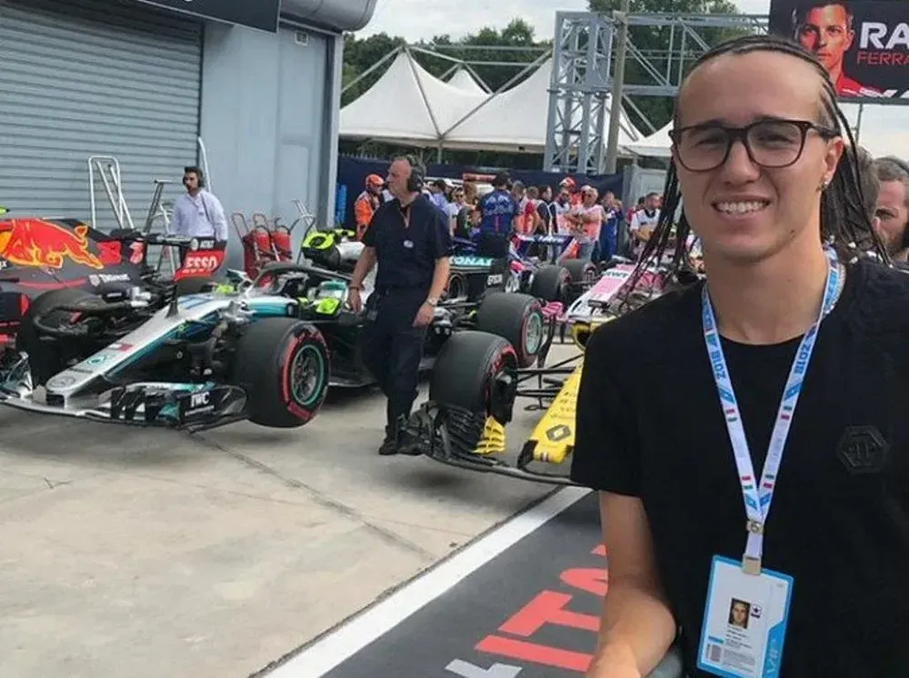 Diego Laxalt en la Fórmula 1, en Monza en 2018