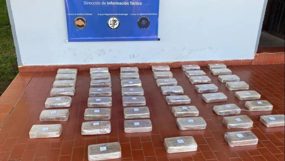 Incautación de 45 ladrillos de pasta base en Artigas