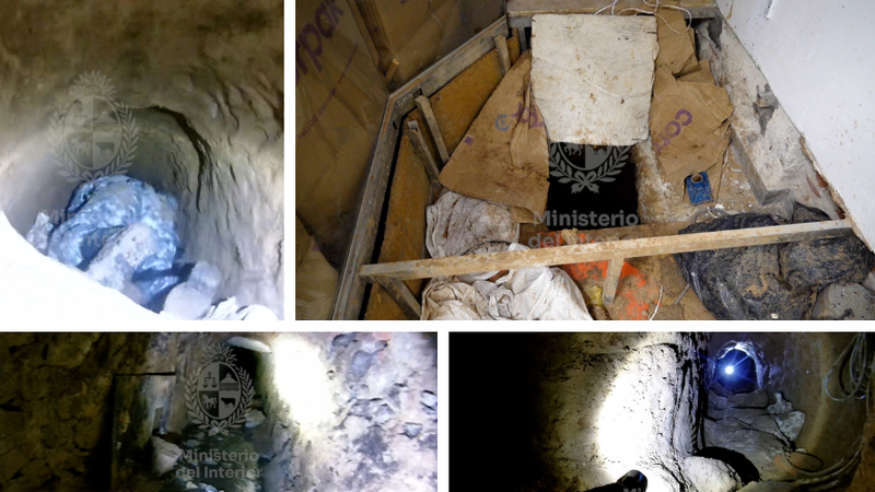 Así es el túnel por el que ladrones extranjeros intentaron perpetrar un "robo del siglo" a un banco de Ciudad Vieja