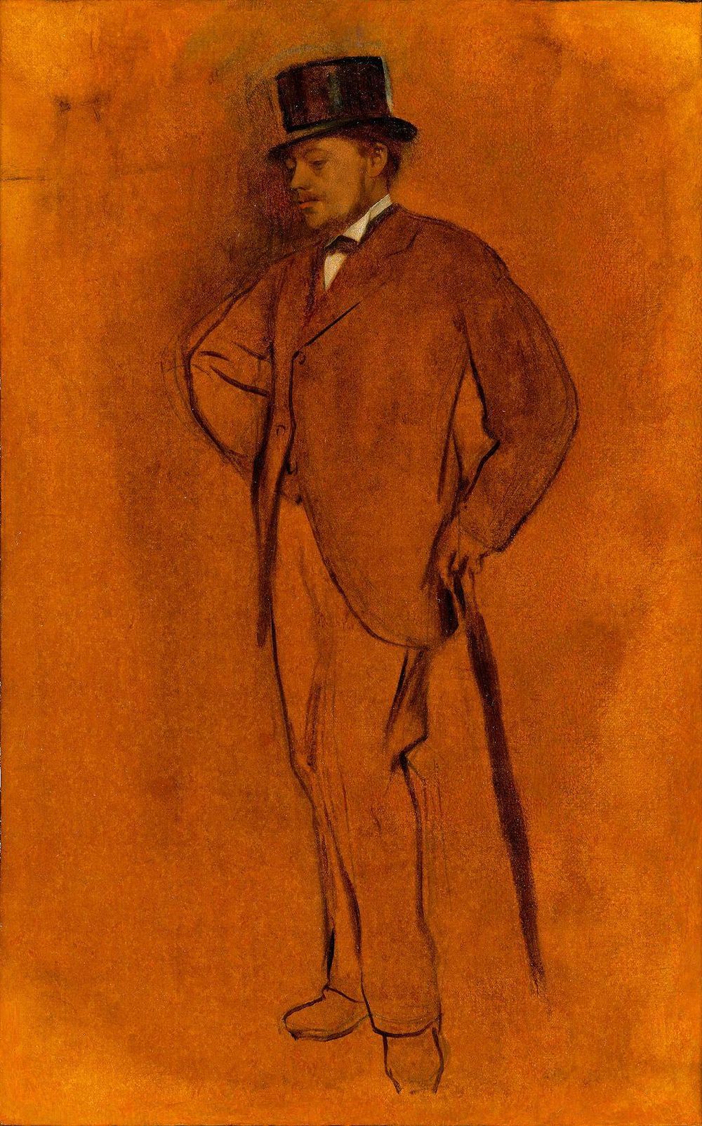 Un elegante flâneur, pintado por el artista Edgar Degas (1834-1917).