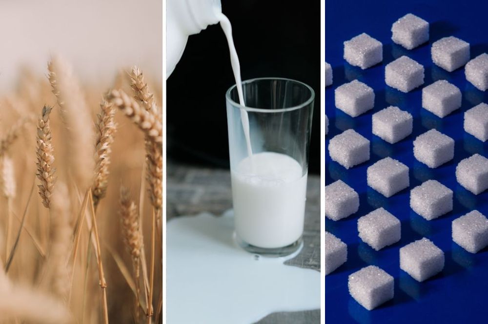 Alimentos con ajustes que incidieron de modo importante: cereales, lácteos y azúcar.