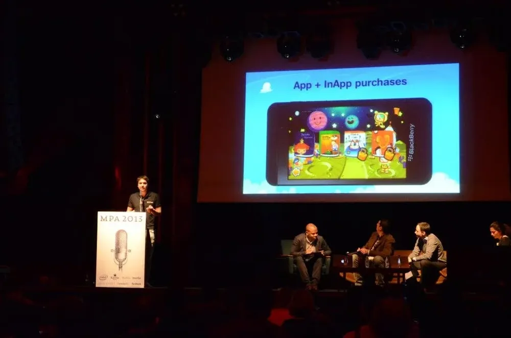 Alan Kind presentando Kidbox en Barcelona