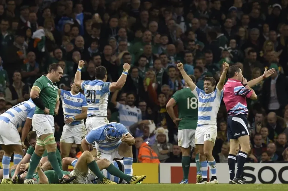 Tremenda celebración de Los Pumas ante Irlanda