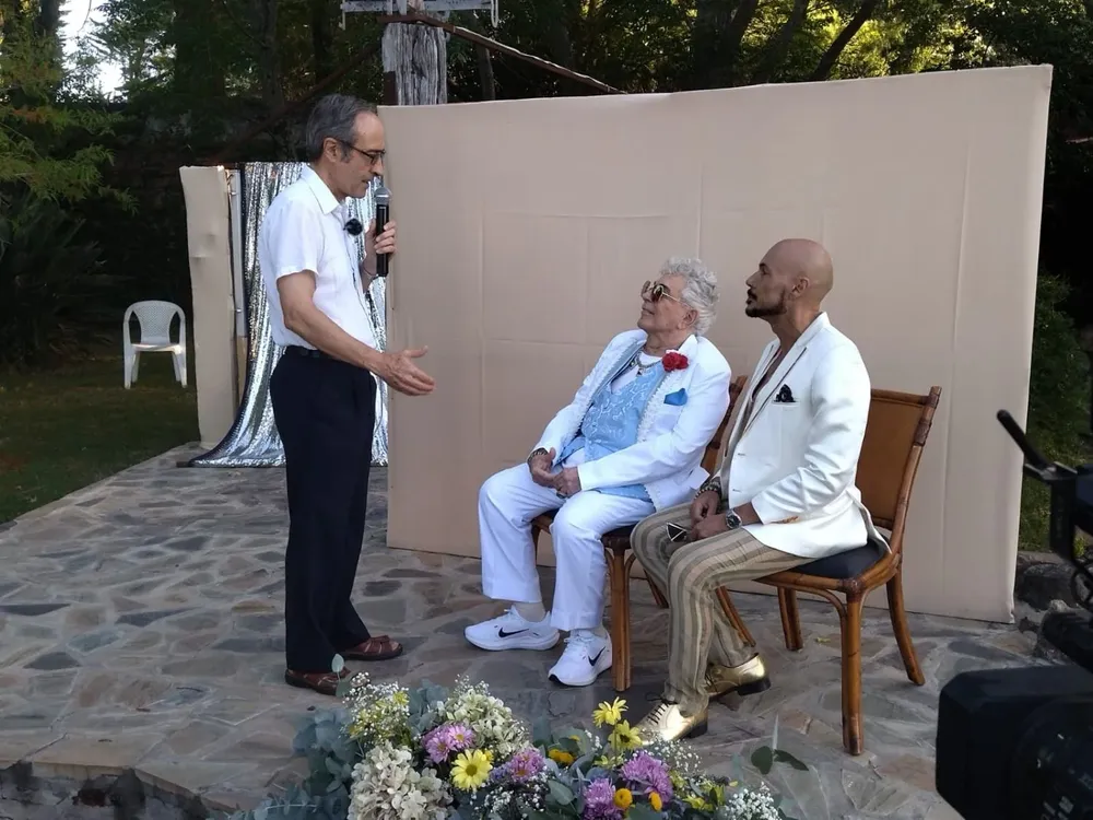 El momento de la bendición a la pareja