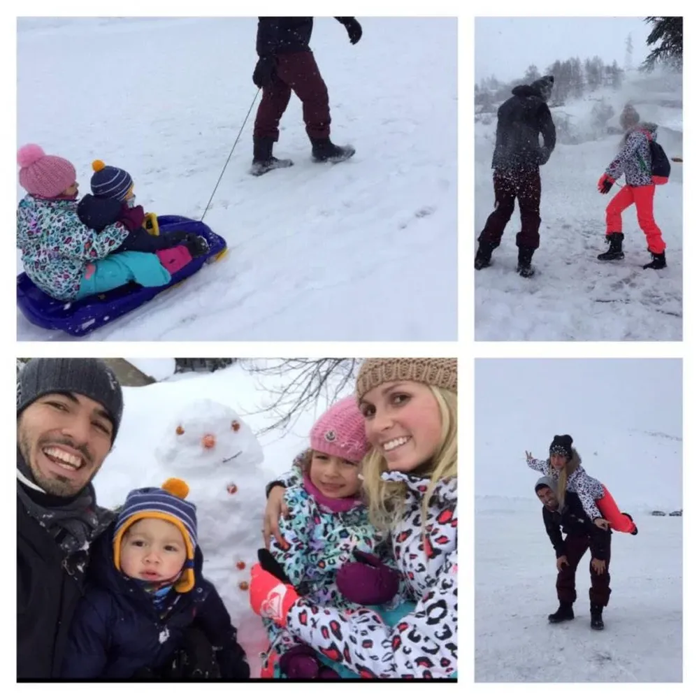 4 de febrero en la nieve: Gracias mis amores por hacerme pasar estos días maravillosos junto a ustedes. Los amo con toda mi alma!!