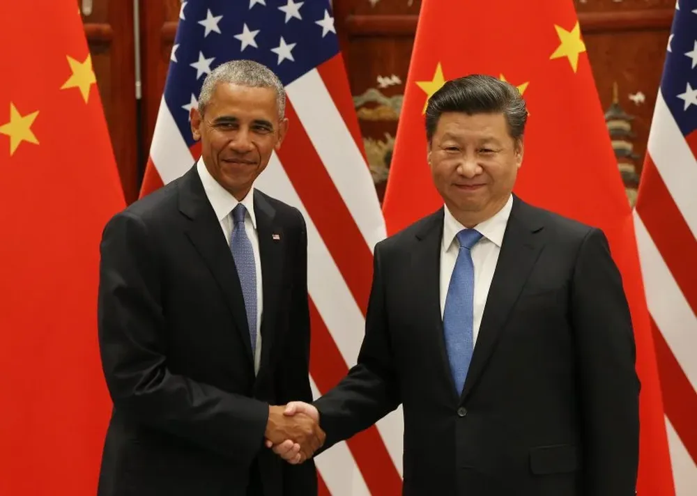 El presidente de Estados Unidos Barack Obama, con el presidente de China, Xi Jinping
