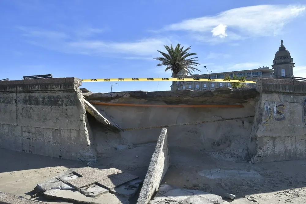 Derrumbe en la Rambla