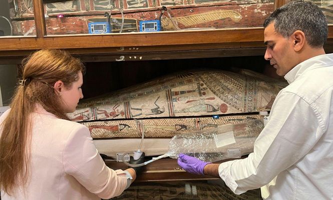 Los científicos insertaron un pequeño tubo para poder medir el olor sin tomar ninguna muestra física.