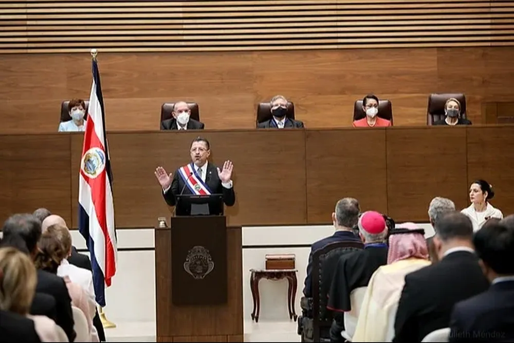 Discurso ante la asamblea legislativa del mandatario de Costa Rica, Rodrigo Robles, en su asunción como presidente en mayo de 2022
