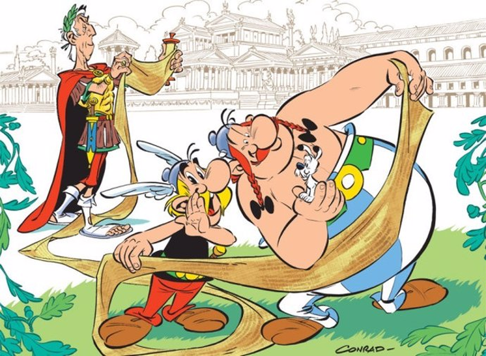 Los divertidos personajes, Asterix y Obelix.