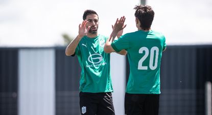 Rodrigo Pastorini celebra su gol ante Deportivo CEM