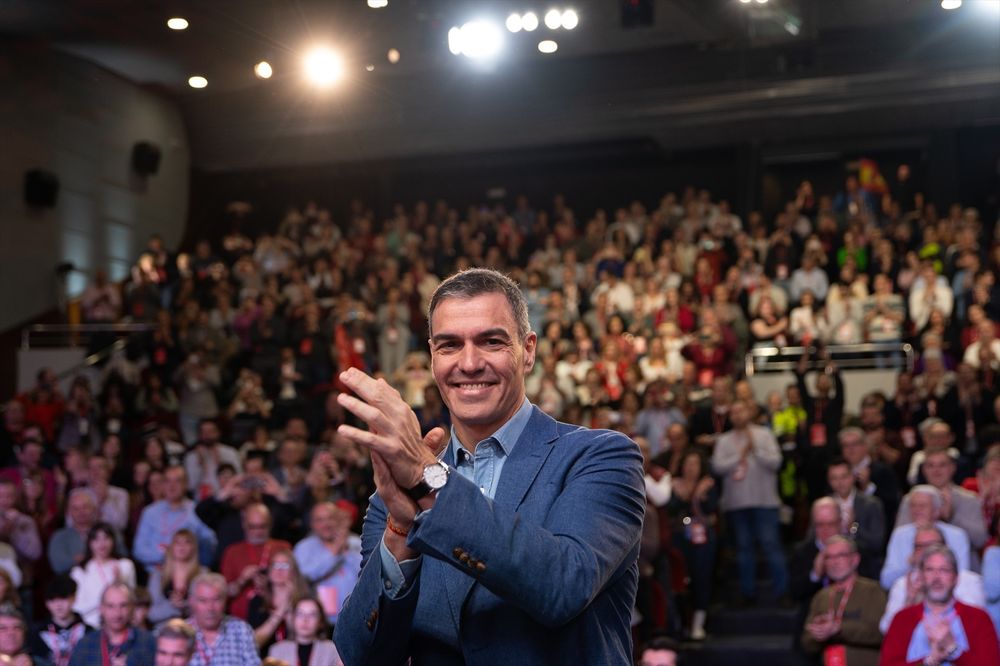 Sanchez en el congreso del PSOE de Castilla y León que se celebra en Palencia.