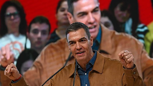 Pedro Sánchez, en campaña en Castilla y León.