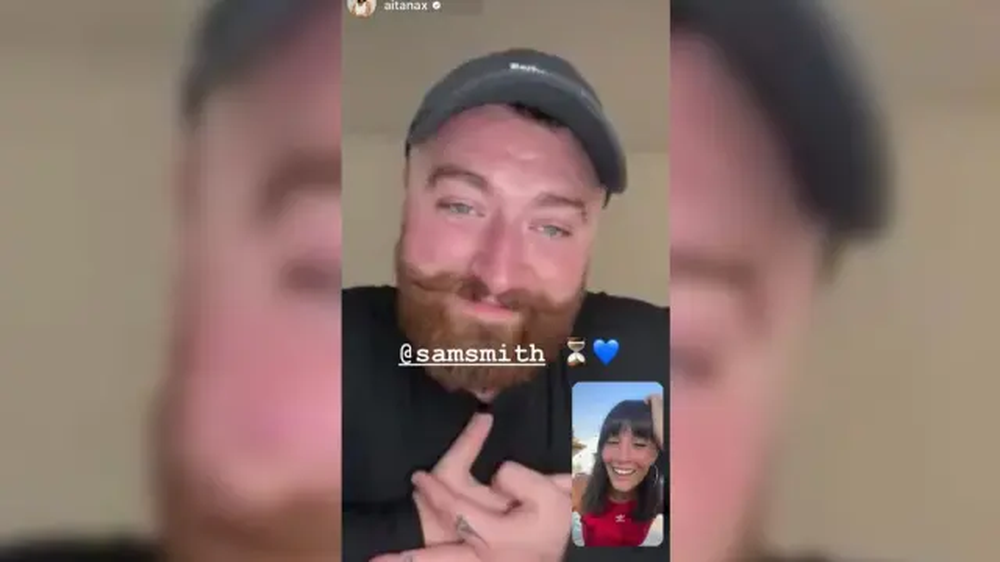 Aitana y Sam Smith, en una videollamada por el lanzamiento de Like i can.